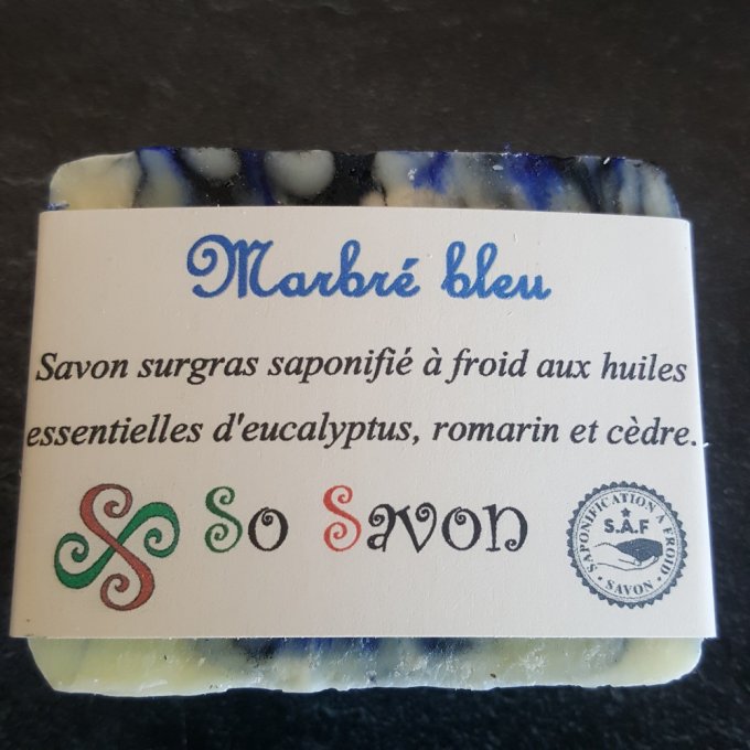Savon Marbré bleu