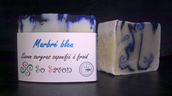 Savon Marbré bleu